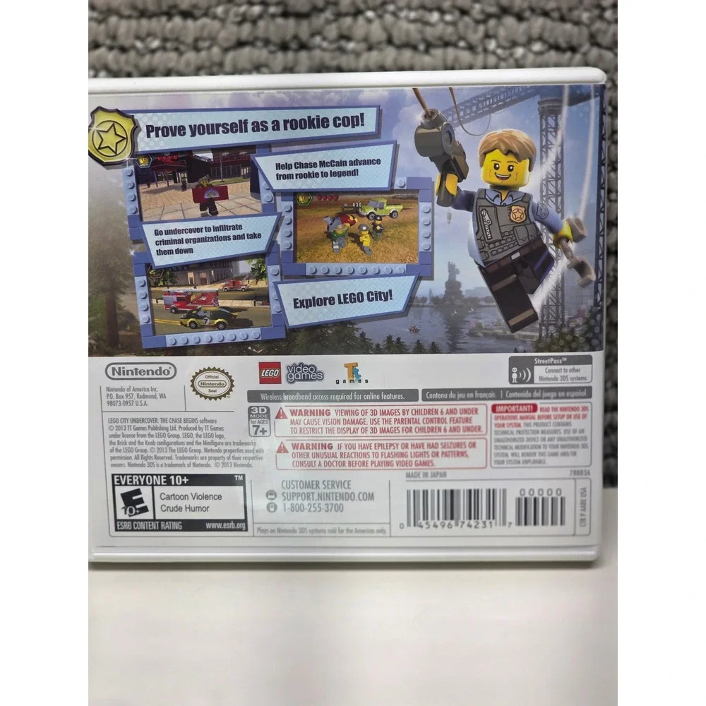 LEGO City Undercover The Chase Begins Nintendo 3DS Game CIB 2013 CTR-AA8E-USA
